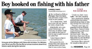 how the article appreared on the front page