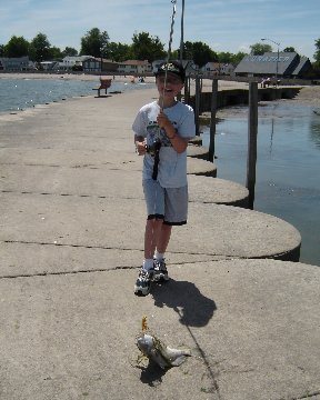 Ian's Dead Fish on his line
